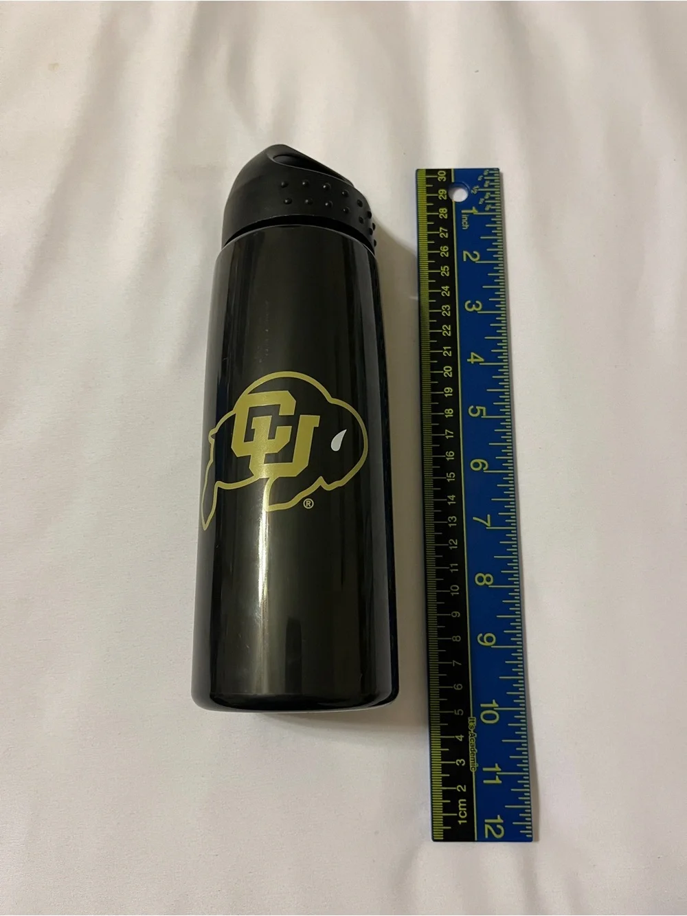 Garyline Colorado Buffaloes CU Water Bottle Black Tritan Plastic 9 in